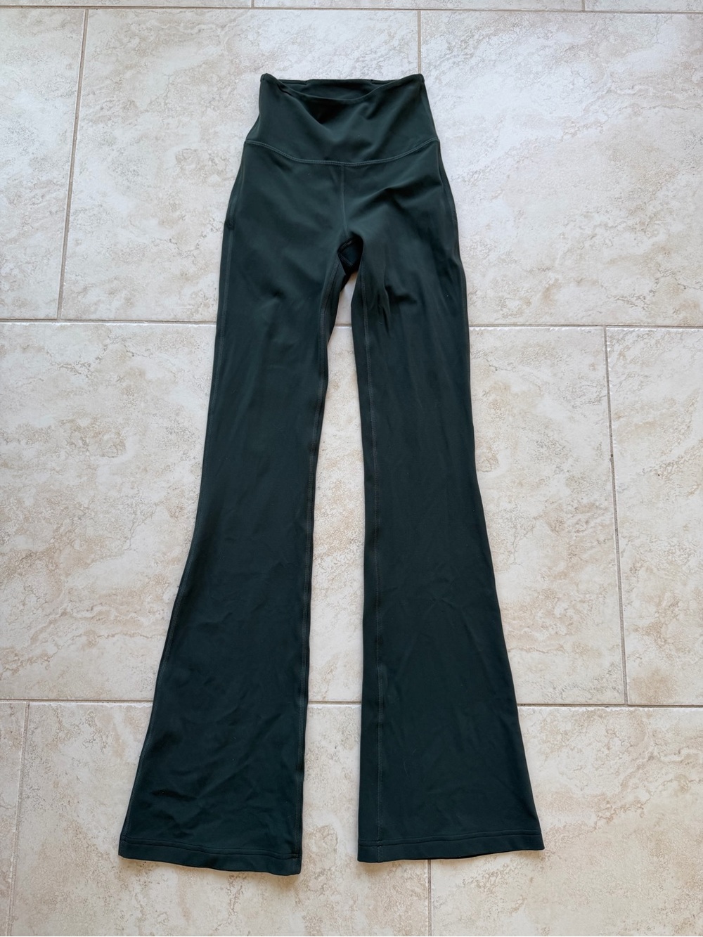 LULULEMON Groove Pant Super High Rise Flare Nulu Green
